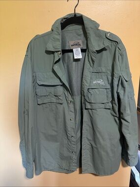 Natural Gear Men's Olive Green Casual Button-Down Shirt